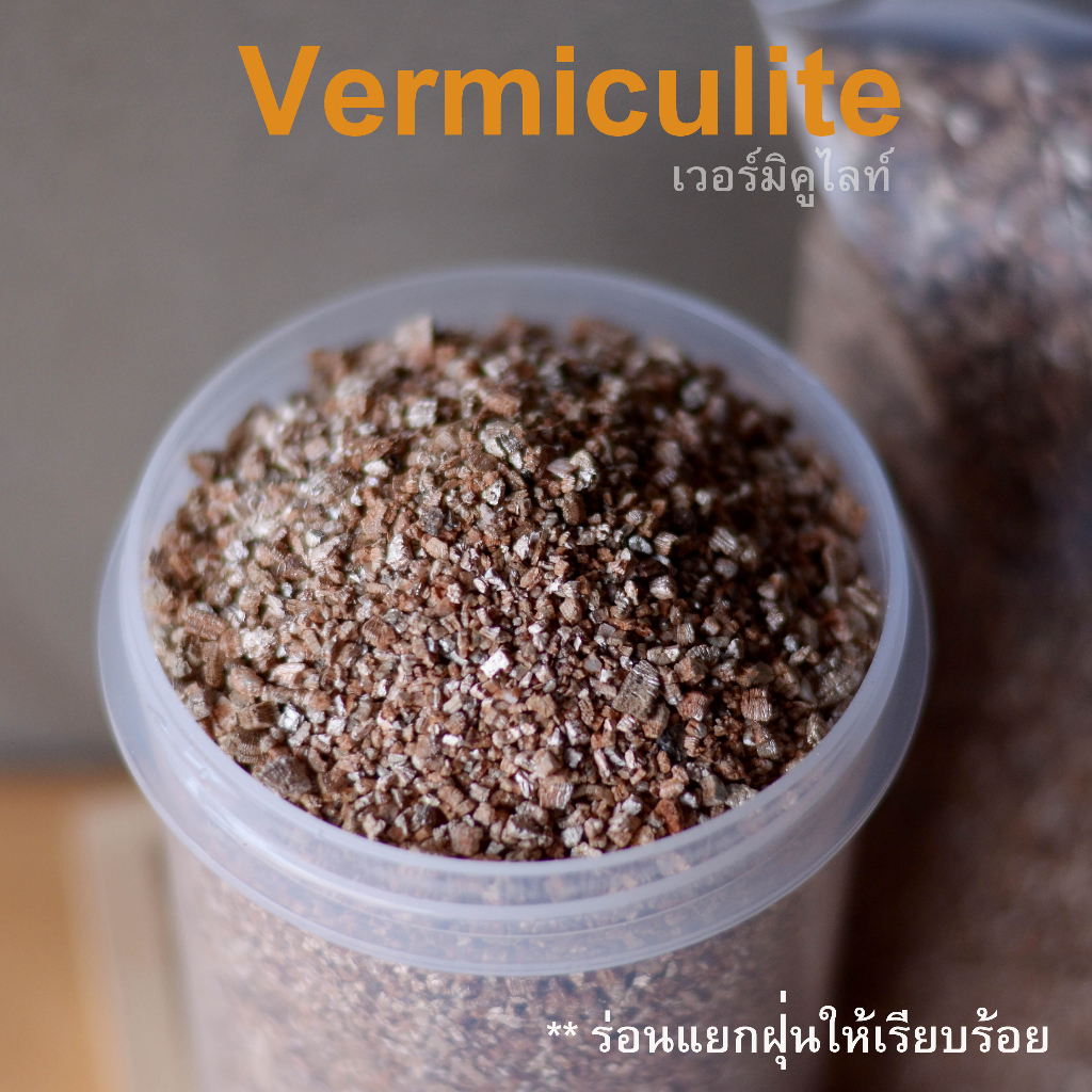 เวอร์มิคูไลท์ Vermiculite วัสดุทำเครื่องปลูก แคคตัส ไม้อวบน้ำและปลูกผักไฮโดร สามารถใช้ฝักไข่สัตว์เลื้อยคลานได้