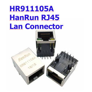 HR911105A HanRun RJ45 Lan Connector 8P8C with LEDs