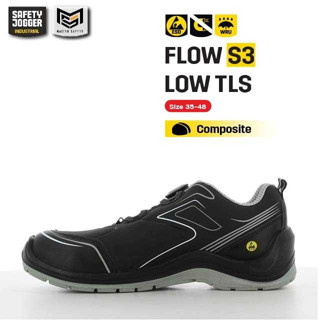 [รับประกัน 3 เดือน] Safety Jogger รุ่น FLOW S3 LOW TLS รองเท้าเซฟตี้ หนัง หัวคอมโพสิท หุ้มส้น ไม่มีเชือก