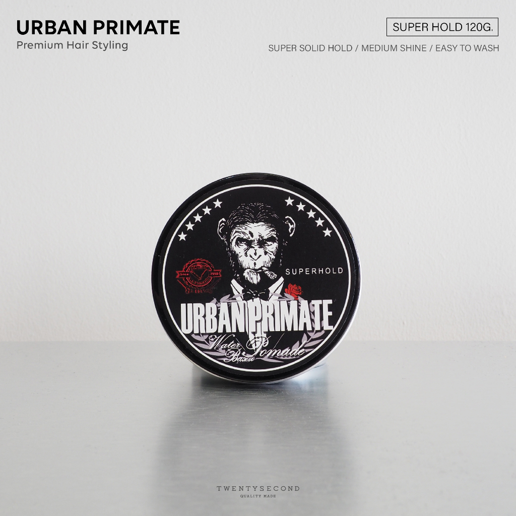 TWENTYSECOND ผลิตภัณฑ์จัดแต่งทรงผม Pomade (Water Based) แบรนด์ Urban Primate - Super Hold พลังจัดทรงสูงมาก เงาปานกลาง