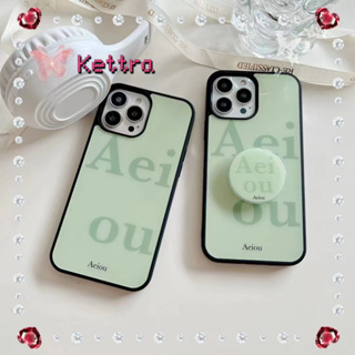 💜Kettra💜พร้อมอุปกรณ์เสริม ถอดได้ ขาตั้ง iphone 11 14 pro max ขอบดำ ความคิดสร้างสรรค์ case for iPhone 12 13