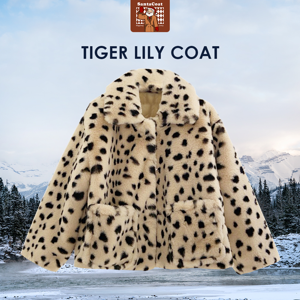 Tiger lily โค้ทขนแกะลายเสือ กันหนาวเลขตัวเดียวก็เอาอยู่ อบอุ่นแบบมีสไตล์ เสื้อกันหนาวเกาหลีที่ต้องมีติดตู้