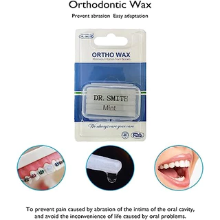 Wax Mint Orthodontic Wax (แว็กกันเจ็บ) 1ชิ้น Dr.Smith
