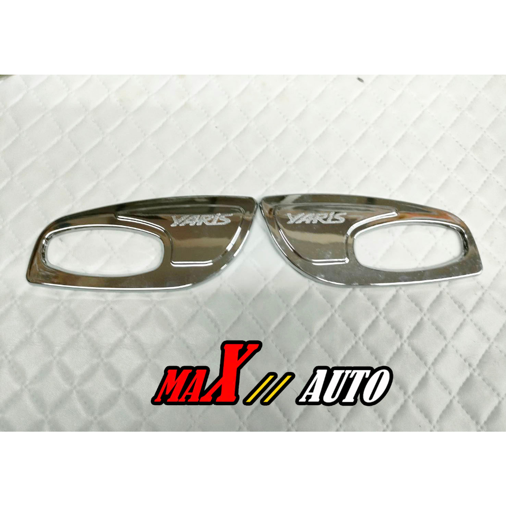 ครอบแก้มข้าง , ครอบไฟเลี้ยว , ชุดเสริมประตูหน้า สำหรับรถ TOYOTA  YARIS 2014 ยี่ห้อ LE-KONE แบบชุบ (C