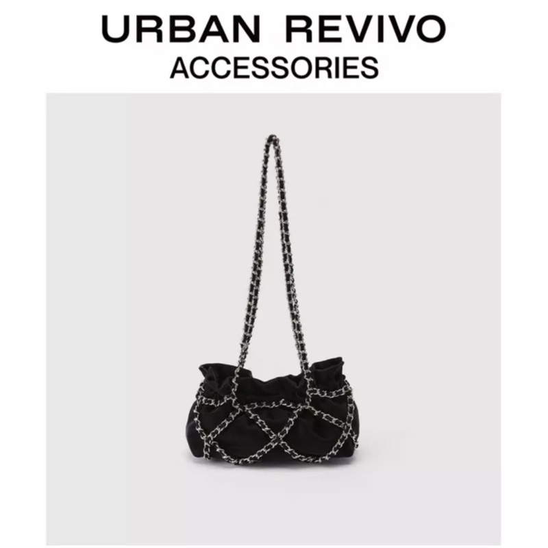 Urban revivo กระเป๋า รุ่นสายคู่ สีดำ พร้อมส่ง!! ของแท้100%
