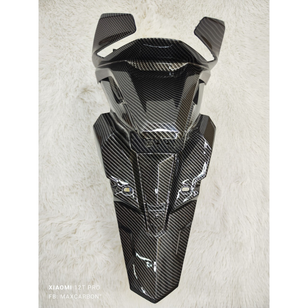 บังโคลนท้ายชุด2ชิ้นFORZA350&300 อะไหล่แท้ศูนย์ลายเคฟล่าลอยน้ำ ระบบ2K งานเงาฉ่ำวาว