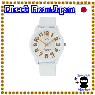 【Direct From Japan】 [Citizen Q &amp; Q] Watch Analog Waterproof Urethane Belt VR66-003 Ladies White