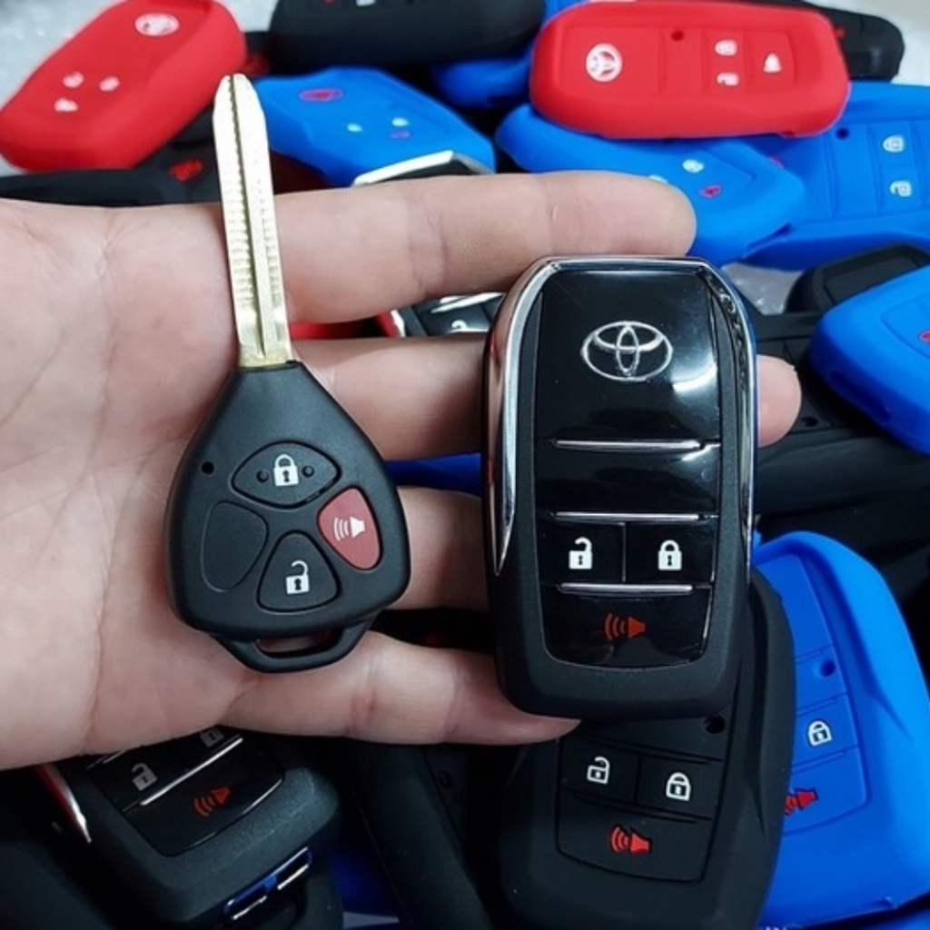 กรอบรีโมท Vigo, Fortuner, Altis, Avanza กุญแจพับเก็บในตัว ทรงสมาร์ทคีย์ 3 ปุ่ม
