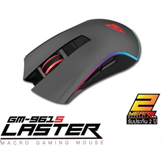 SIGNO MOUSE เมาส์ (GM-961S) LASTER 12400DPI MACRO KEYS PIXART PAW3327 RGB 16.8 MILLION COLORS