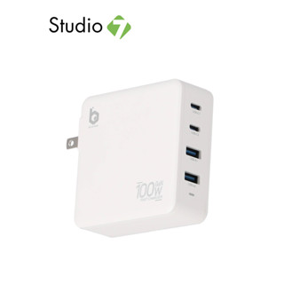 อะแดปเตอร์ Blue Box Wall USB Charger 2 USB-A 30W / 2 USB-C (PD100W) BB-WC06 White by Studio7