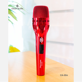 CLEAN AUDIO : CA-954 RED DYNAMIC CARDIOID MICROPHONE