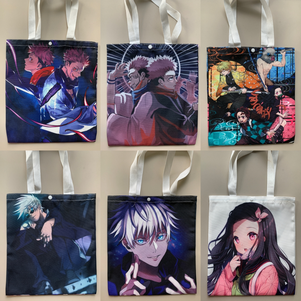 พร้อมส่ง กระเป๋าผ้าลายอนิเมะ มหาเวทย์ผนึกมาร Re:Zero ถุงผ้า Tote Bag