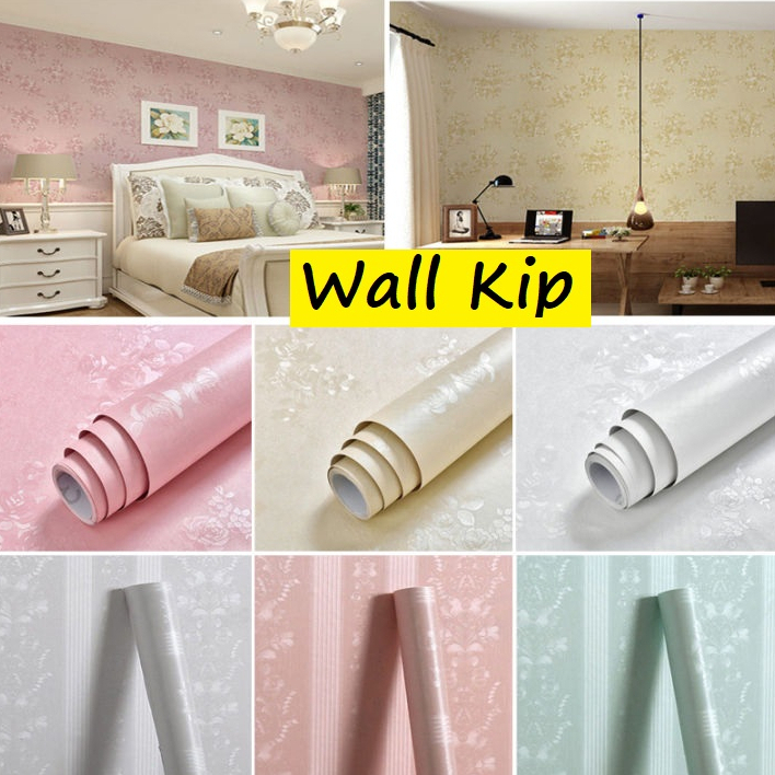 (ส่งทันที) Wall Kip วอลเปเปอร์ สีพื้น พรีเมียม ติดผนัง สติ๊กเกอร์ กาวในตัว ติดง่าย