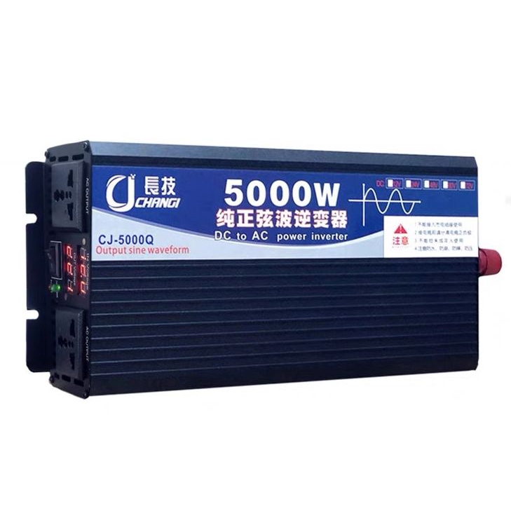 อินเวอร์เตอร์ เพียวซายเวฟ 5000w 24v/12v CJ Inverter pure sine wave สำหรับงานโซล่าเซลล์ เครื่องแปลงไฟฟ้า สินค้าราคาถูกจาก