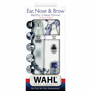 WAHL : WAH5545506* อุปกรณ์ตัดแต่งขนจมูก ECP Wahl Dual Head Wet/Dry Ear, Nose &amp; Brow Trimmer