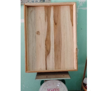 กัวะข้าวเหนียว ถาดไม้สักทรงสี่เหลี่ยมผืนผ้า ขนาด 40*52*5 cm สำหรับคนข้าวเหนียวที่นึ่งสุกใหม่ๆ