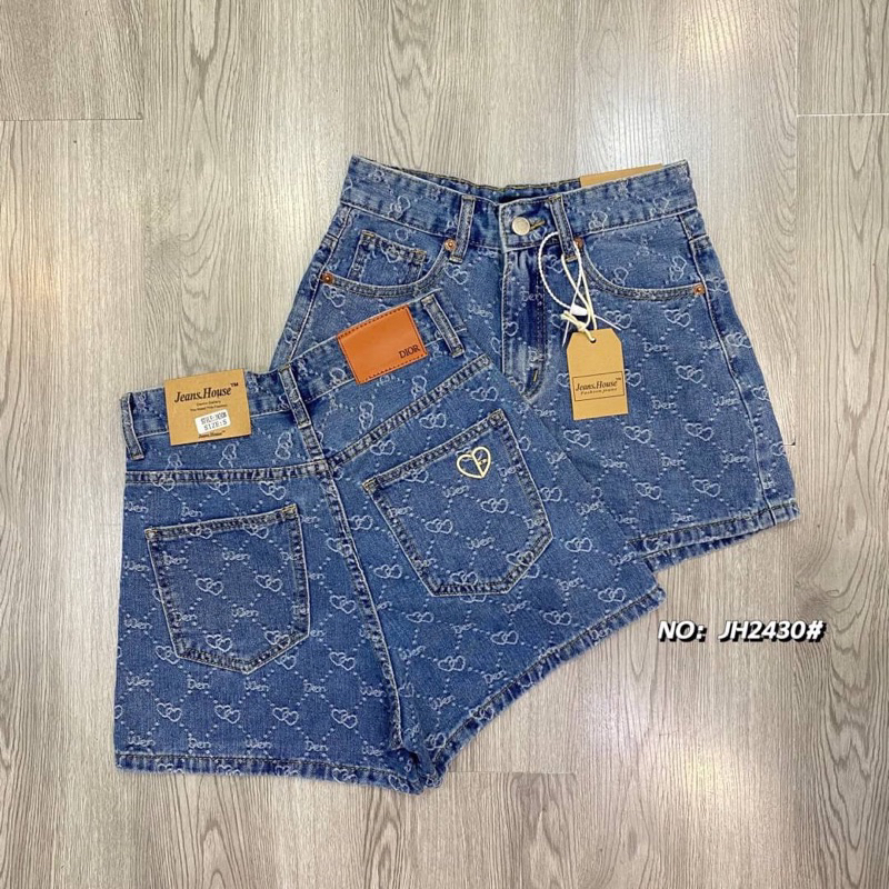 พร้อมส่ง!!กางเกงยีนส์ขาสั้นเอวสูง ป้าย Jeans House 👖📌