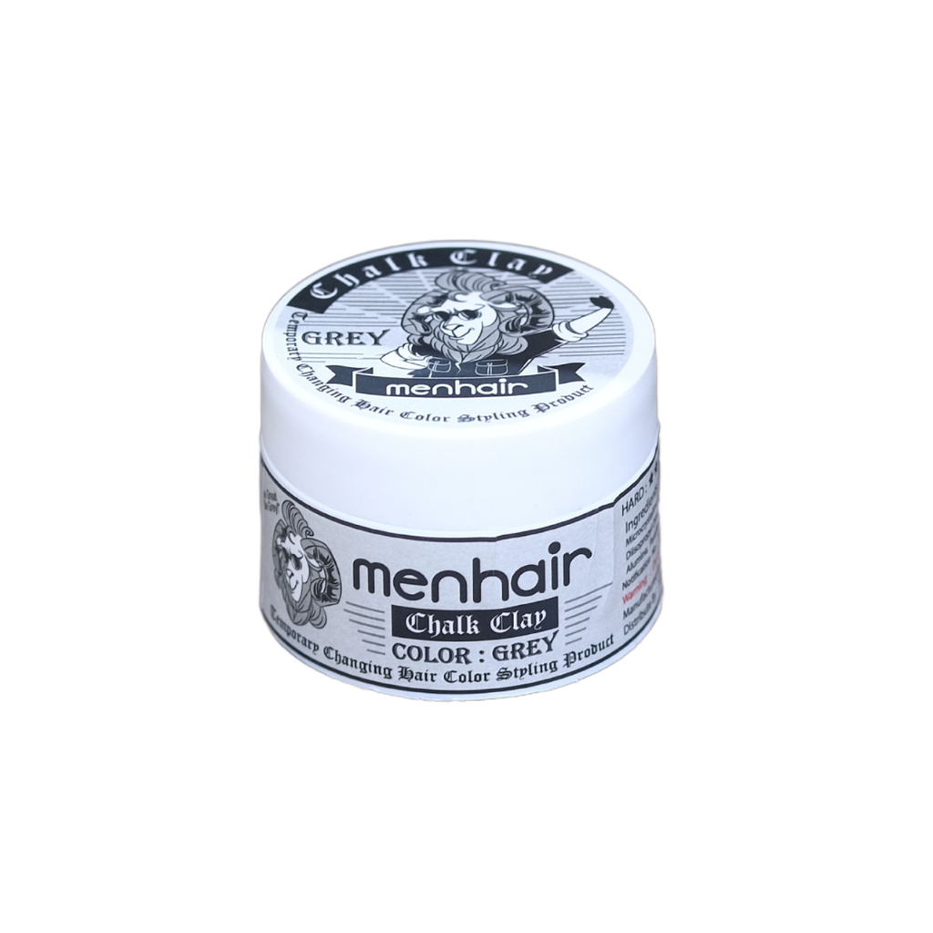 Menhair Chalk Clay (Grey) Wax เซ็ทผม แล้วเปลี่ยนสีผมเป็นสีเทา แบบชั่วคราว