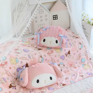 [พร้อมส่ง] หมอนผ้าห่มลาย sanrio หมอนผ้าห่มตุ๊กตาซานริโอ้ หมอนผ้าห่มตุ๊กตาสุดน่ารัก