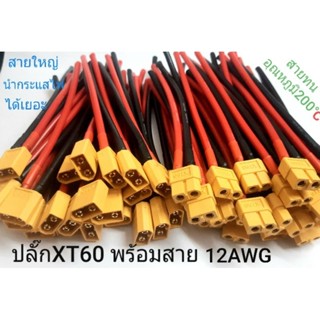 XT60 พร้อมสาย 12 AWG ยาว 12 ซม.