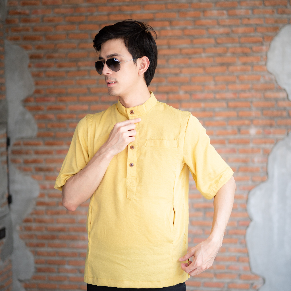 เสื้อกุรงชายแขนสั้น เสื้อผู้ชาย อิสลาม KR27วาริสมุสลิมEP1.