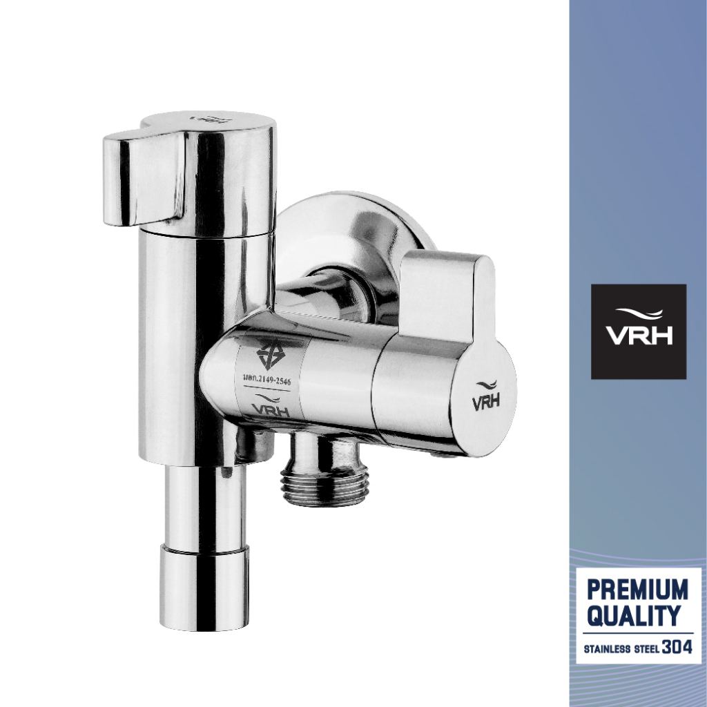 VRH ก๊อกน้ำอเนกประสงค์ รุ่น TEMPO แบบติดผนัง ผิวเงา (ห่อแอร์) รหัส HFGPB-7120L2 (Clearance Product)