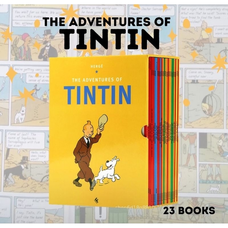 หนังสือชุด The Adventures of TinTin 23 เล่ม การผจญภัยของตินติน Comic Book หนังสือการ์ตูนภาษาอังกฤษ สำหรับเด็ก พร้อมส่ง