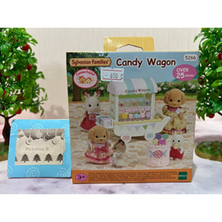 Sylvanian Families Candy Wagon ซิลวาเนียน รถเข็น ขายลูกอม ขนม ของหวาน มือ1