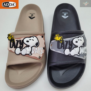 ADDA รองเท้าแตะลำลองแบบสวม รุ่น 5TD71-W4 ลาย SNOOPY สีครีม/สีดำ SIZE 4-6