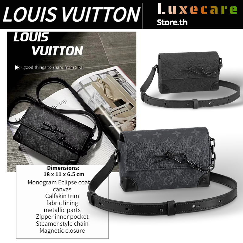 ถูกที่สุด ของแท้ 100%/หลุยส์วิตตองLouis Vuitton STEAMER Men/Shoulder Bag ผู้ชาย/กระเป๋าสะพายไหล่/กระเป๋าร่อซู้ล