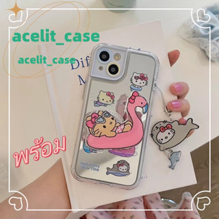 ❤️ส่งของขวัญ❤️ เคสไอโฟน 11 12 13 14 Pro Max ฤดูร้อน HelloKitty มหาสมุทร แฟชั่น  น่ารัก Case for iPhone สไตล์วรรณศิลป์