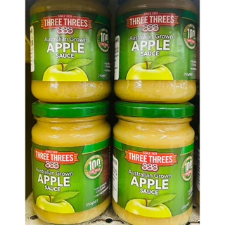 APPLE SAUCE THREE THREES 250 g. / Country Style ซอสแอปเปิ้ลชนิด บดละเอียด ขยาด 250 กรัม