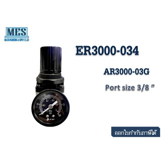 หัวปรับลม TERMURAH Air Regulator Pneumatic ER3000-034 E-MC / AR3000-03G 3/8" port size