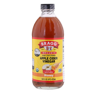 Bragg Raw Organic Apple Cider Vinegar Honey 473 mlแบรค น้ำส้มสายชูหมักจากแอปเปิลผสมน้ำผึ้งออร์แกนิค