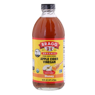 Bragg Raw Organic Apple Cider Vinegar Honey 473 mlแบรค น้ำส้มสายชูหมักจากแอปเปิลผสมน้ำผึ้งออร์แกนิค