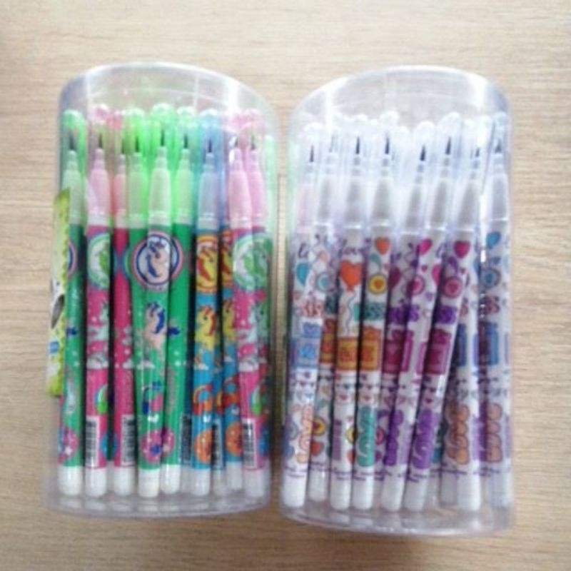 ดินสอต่อไส้​  ลายการ์ตูน​ คละ​สี​ค​ละลาย​ (1x50​ แท่ง)​