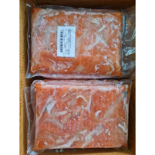 เศษเนื้อแซลมอน​ตัดแต่ง​1kg.(ติดหนังขาวช่วงท้อง​ ไม่ก้าง) 🔥ค่าส่งเหมา✅คละได้ทั้งร้าน❗️โฟมฟรี💦ทุกจังหวัด 🚚💨