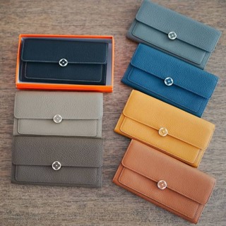 กระเป๋าสตางค์หนังแท้ Blossom wallet ให้ฟิลคุณหนู คุณนาย ช่องเยอะ ใส่มือถือได้