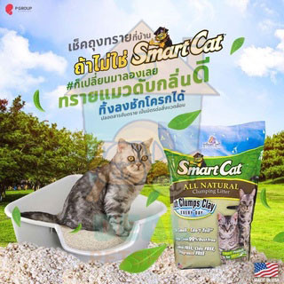 [Dealpetshop] SmartCat ทรายแมว ทรายหญ้าธรรมชาติ100%ปลอดภัย ไร้ฝุ่น ไร้กลิ่น ( 9.08kg / 4.54kg / 2.27kg )