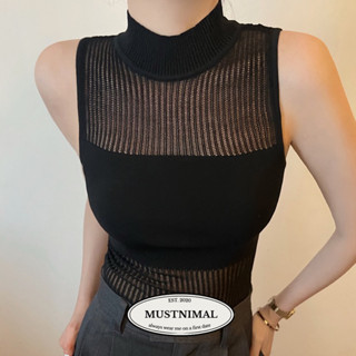 (พร้อมส่งค่ะ) MUSTNIMAL | see through top เสื้อแขนกุดซีทรูเซ็กซี่สุดๆ ตัวแม่ต้องมี!