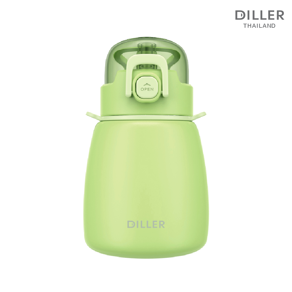 Diller Thermo Flask 600ml MLH8997 กระติกน้ำฝากดแบบหลอดเด้ง พร้อมสายสะพาย สแตนเลส 2 ชั้นเก็บเย็น 24ชม
