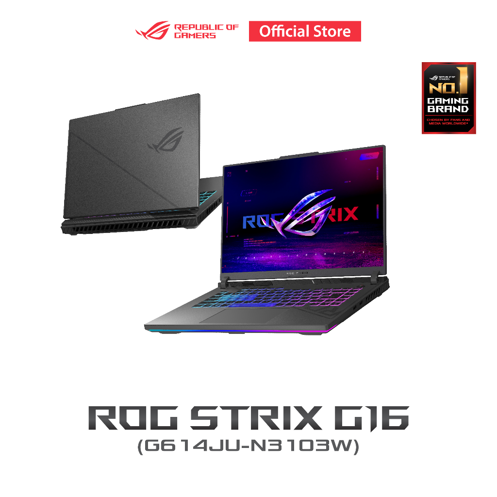 ASUS ROG Strix G16 2023 (G614JU-N3103W),Gaming Laptop, 16" FHD+ (1920x1200, WUXGA) 165Hz, Intel Core