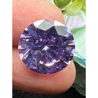 cz diamond lavendor size Round 15mm 1 pieces