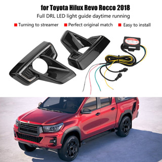 Aries306 ฝาครอบไฟตัดหมอก Led Drl สําหรับ Hilux Revo 2018 1 คู่