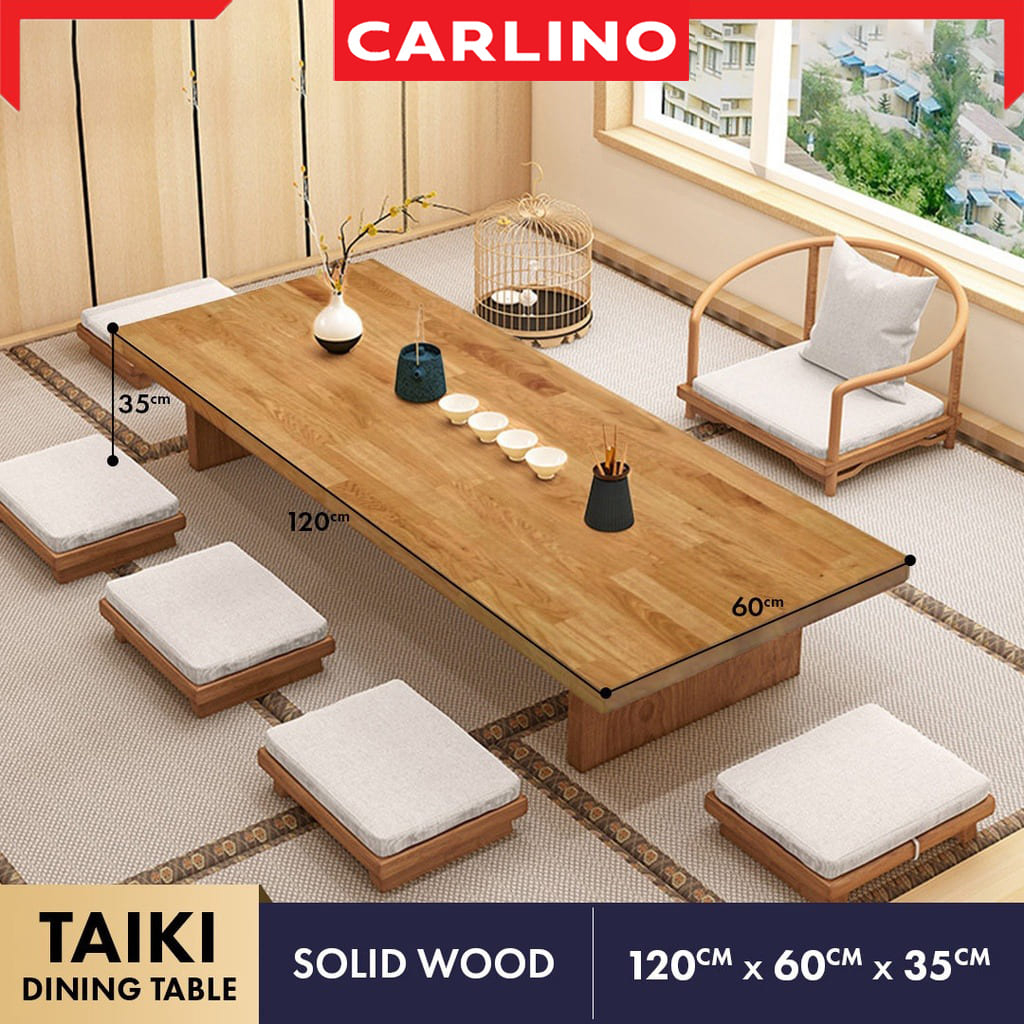 Carlino:โต๊ะรับประทานอาหาร  ทำจากไม้แท้ทั้งตัว นั่งเรียบกับพื้น สวยหรู เหมาะกับร้านอาหารTaiki/Aoki Japanese Dining Table