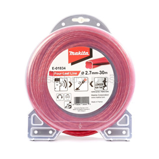 เอ็นตัดหญ้า เอ็นรีฟิว Makita แท้ สายเอ็นตัดหญ้า 4 แฉก สีแดง ขนาด 2.7 MM ยาว 30 ม. E-01834