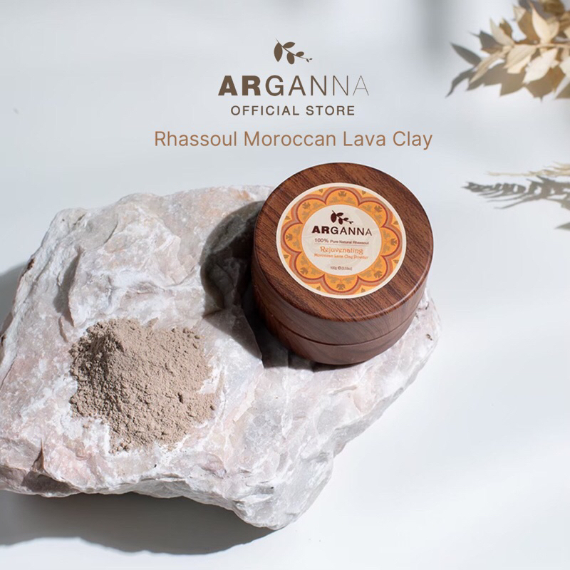 ARGANNA Rhassoul Moroccan Lava Clay ราซซูลโคลนลาวา มาสก์โคลน ทำความสะอาดผิว ลดสิว ผิวกระชับ – โปรปัง