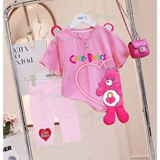 พร้อมส่ง // ชุดเข้าเซตเด็กผู้หญิง เสื้อ+กางเกง ลายแคร์แบร์ Care Bears