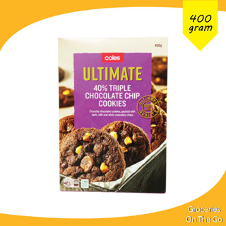 Coles 40% Triple Choc Chip Cookies 400g