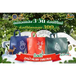 Cafe Amazon Merry Christmas Bag ถุงผ้าสปันบอนด์